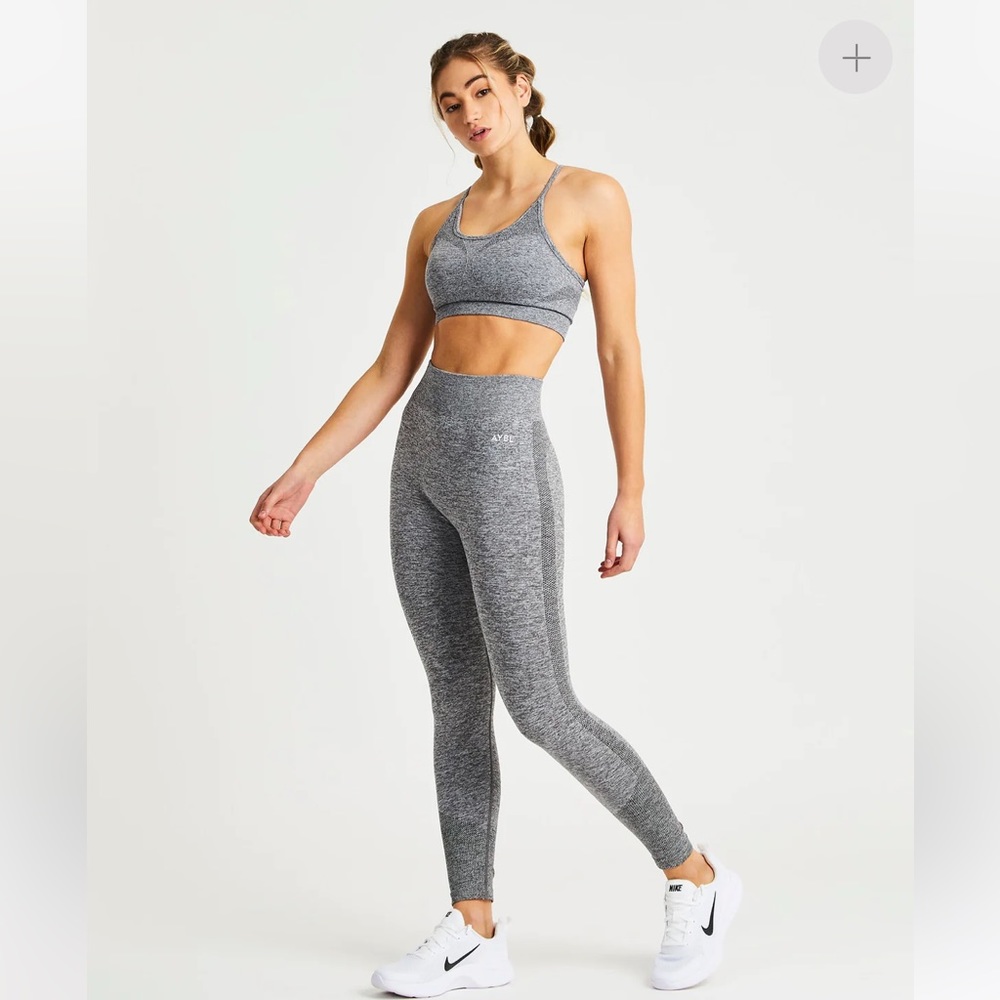 AYBL Grey Marl Set - Motion Seamless Sports Bra and Leggings